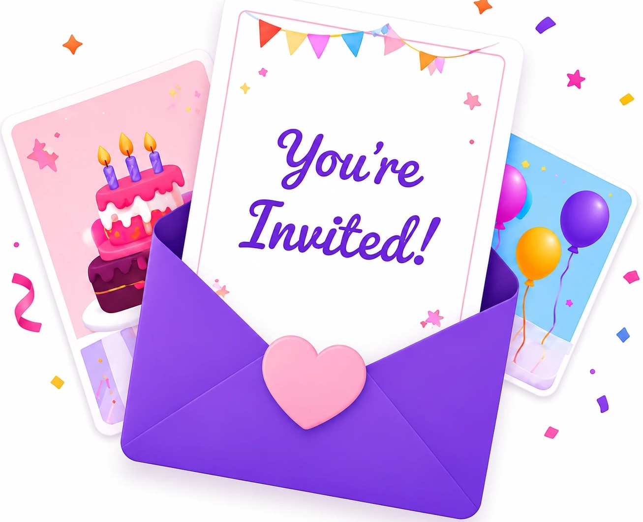 Invitation envelope with cards