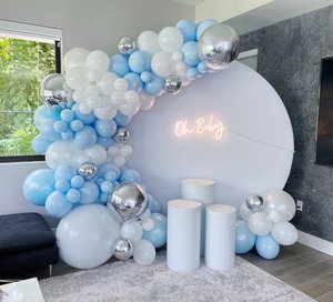 White Theme Oh Baby Decoration