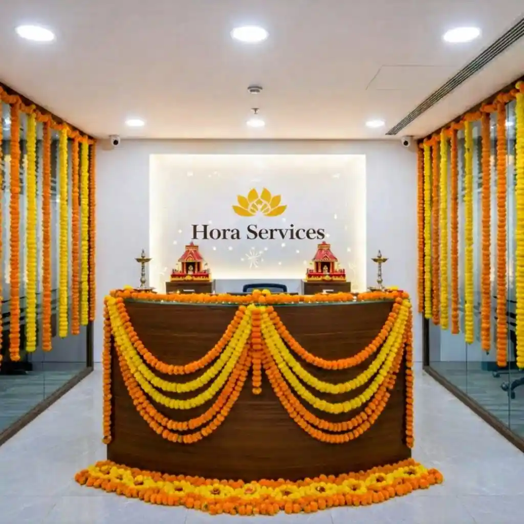 Festive Elegant Office Diwali Decor