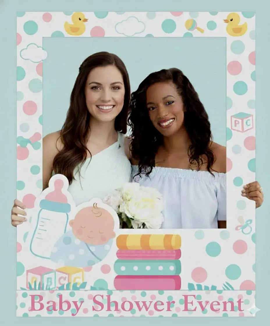 Baby Shower Photobooth Frame with Stand