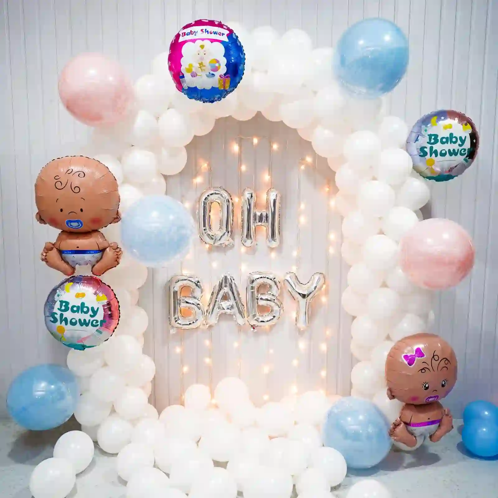Serenity White Baby Shower