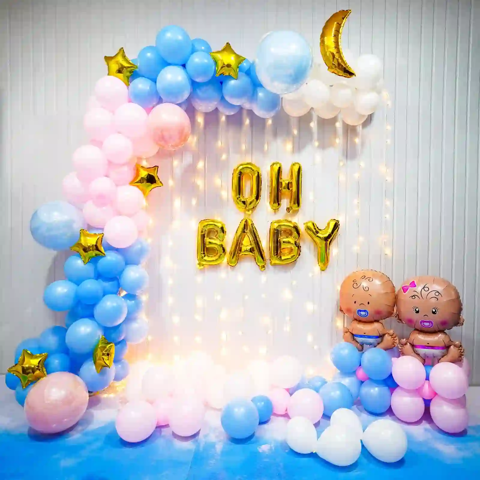 Elegant Pink and Blue Baby Shower
