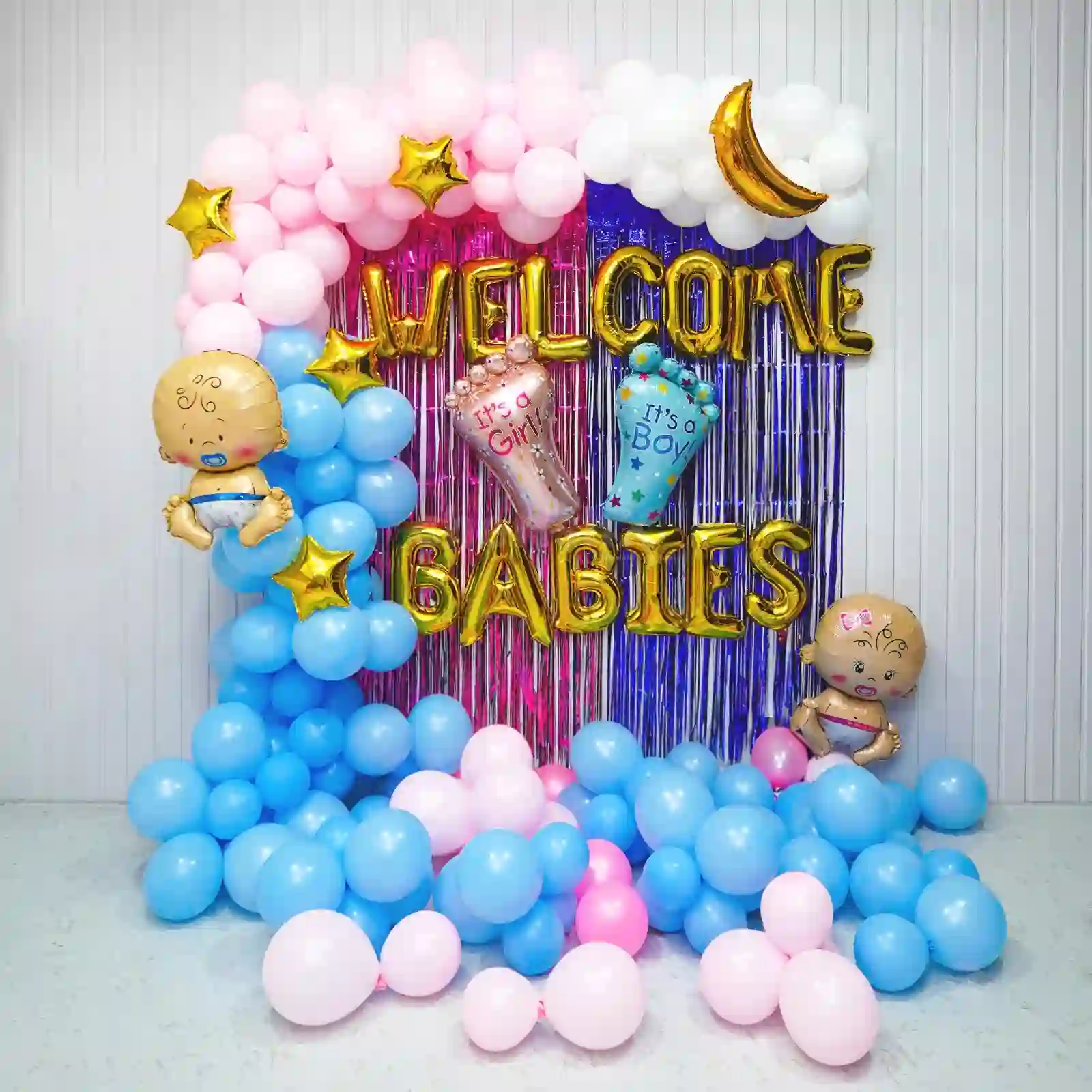 Blue & Pink Welcome Baby