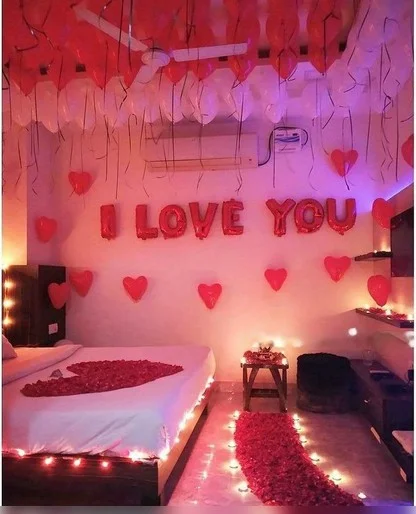 balloon decoration first night decoration Wedding Night Decoration 2632