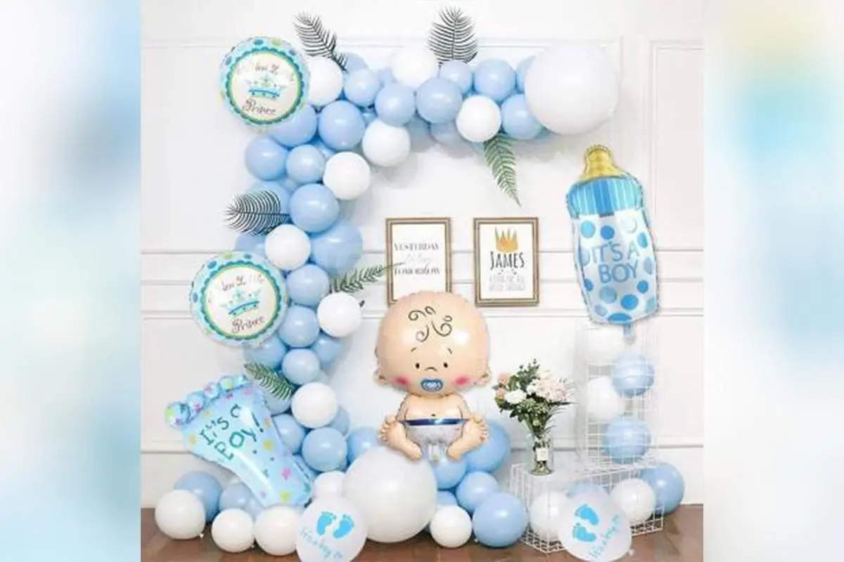 balloon decoration Pastel Blue Welcome Baby