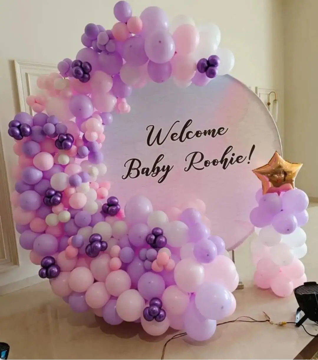 Customized Backdrop Baby welcome Decoration