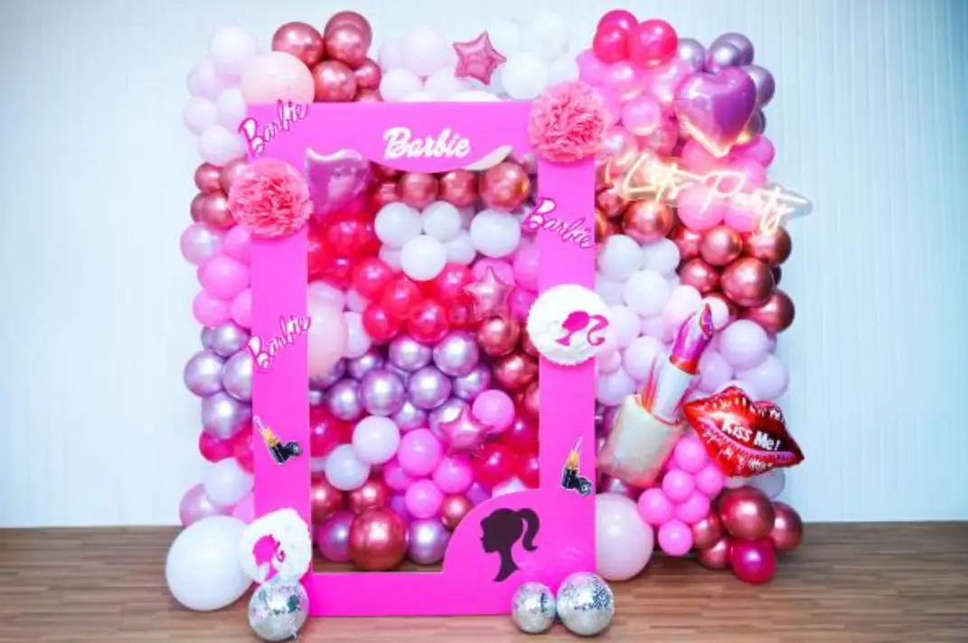 balloon decoration kids birthday decoration Barbie Pink Theme Premium Decor 10002