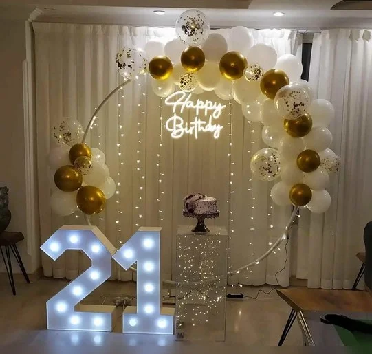 21st Birthday Circle Shape Decor birthday decoration