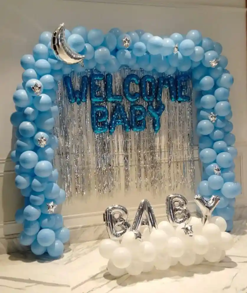 balloon decoration Sky Look Baby Welcome Decor