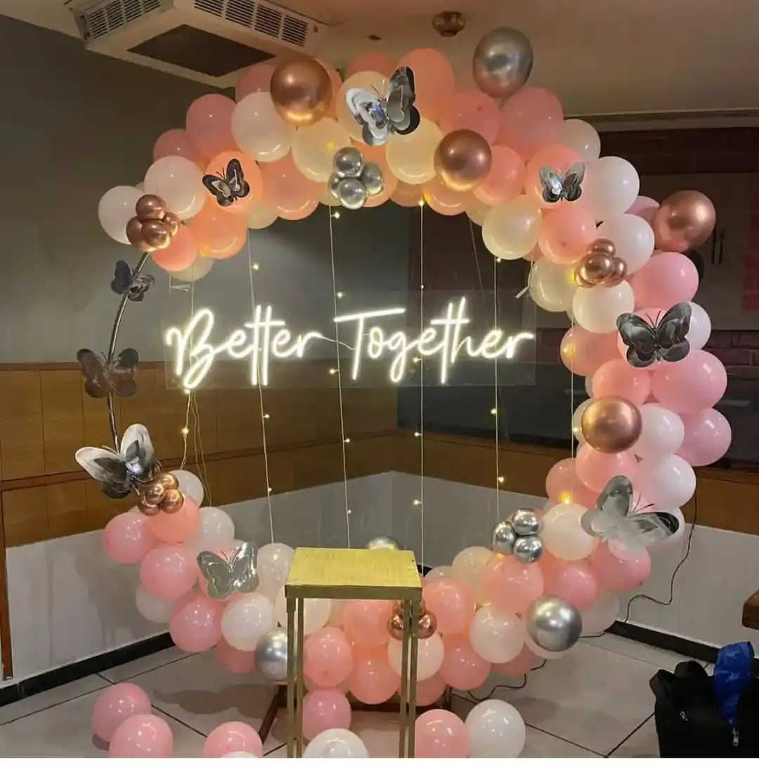 Pink & White Anniversary Decoration