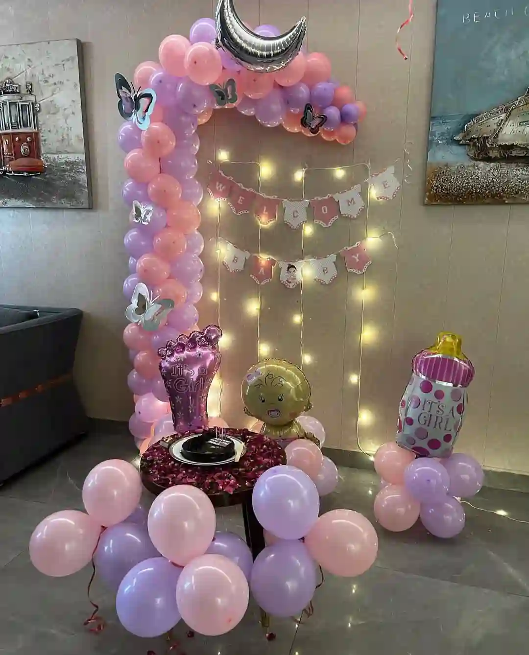 balloon decoration Moon Baby Welcome Decor