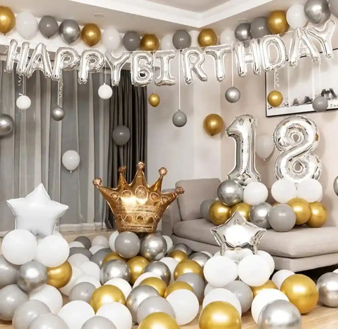 balloon decoration Room Decoration For Birthday King