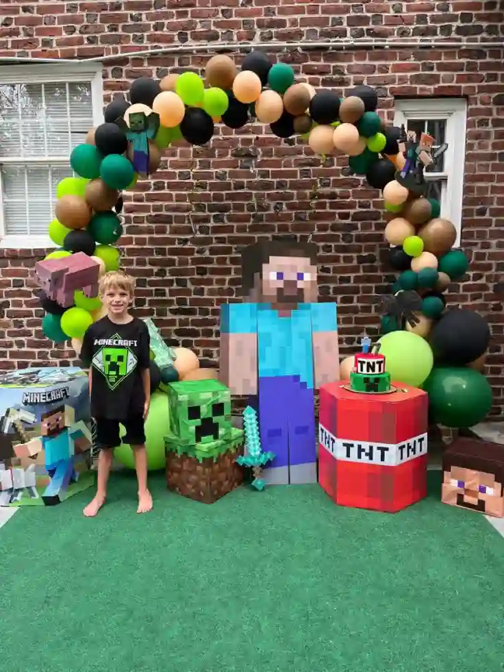 balloon decoration kids birthday decoration Minecraft TNT Birthday Decor 5147