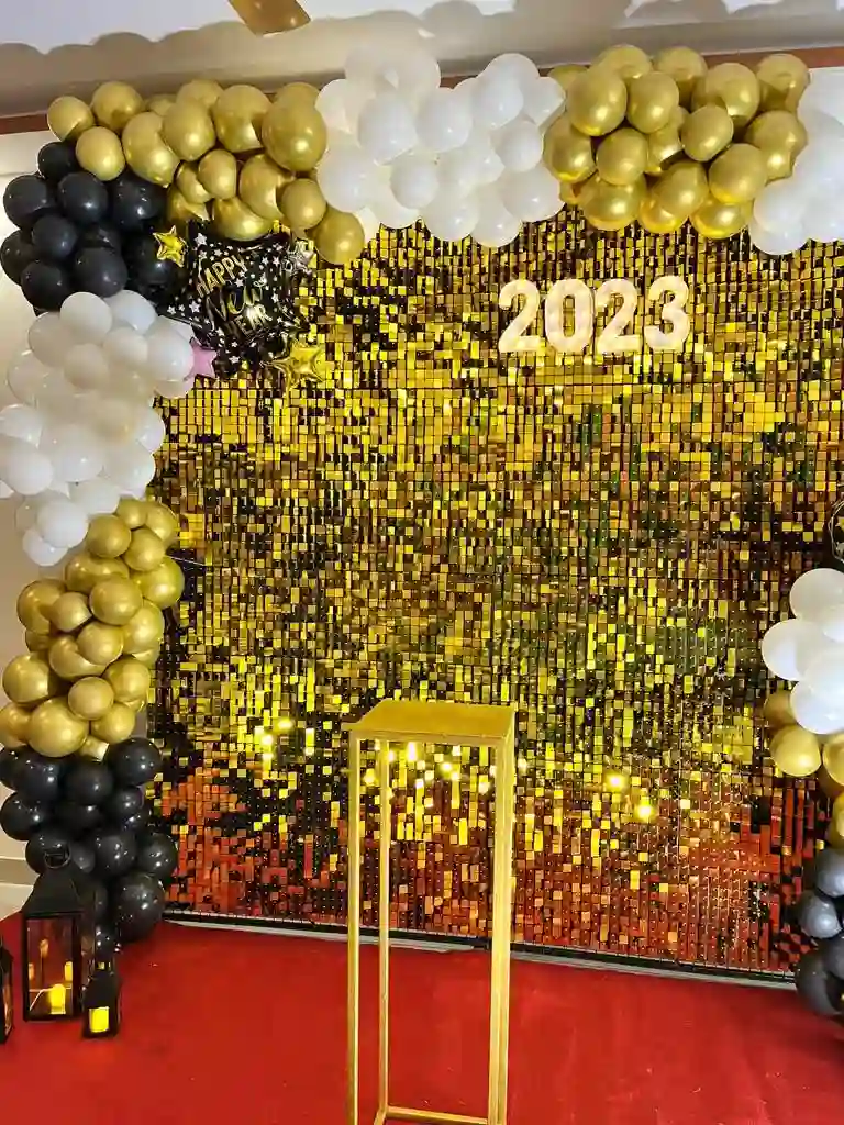 Lots Of Balloon With Golden Background