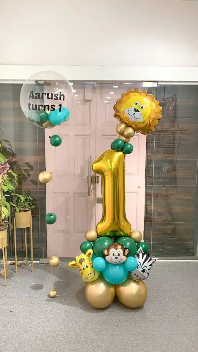 1st Birthday Animal Jungle Theme
