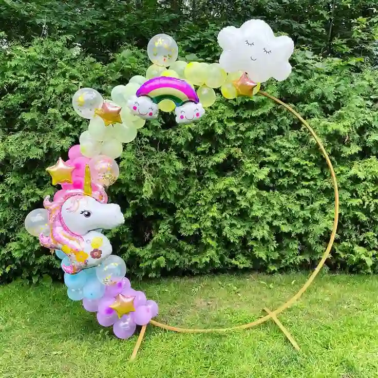 balloon decoration kids birthday decoration Ring Decor With Unicorn 2223
