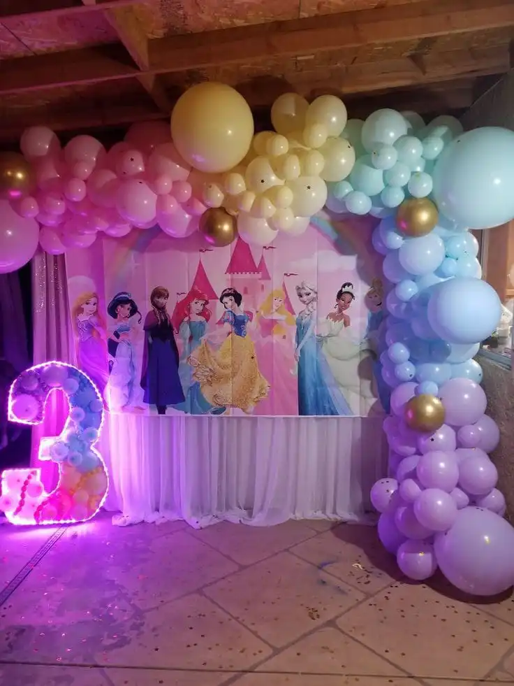 balloon decoration kids birthday decoration Birthday Decor With Princess Theme 4680