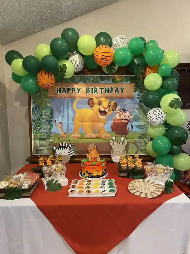 balloon decoration kids birthday decoration Birthday Decor With Jungle Animals 2516