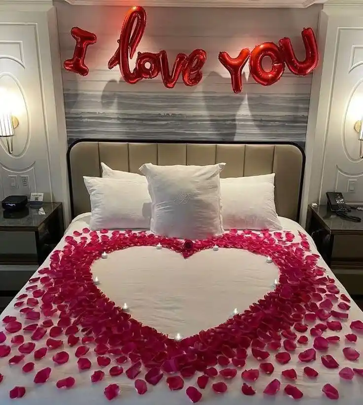 First Night With Rose Decoration