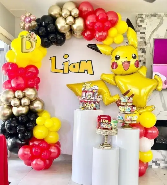 balloon decoration kids birthday decoration Birthday Decor With Pikachu 6528