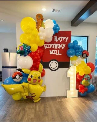 balloon decoration kids birthday decoration Pikachu 1st Birthday Decor 4446