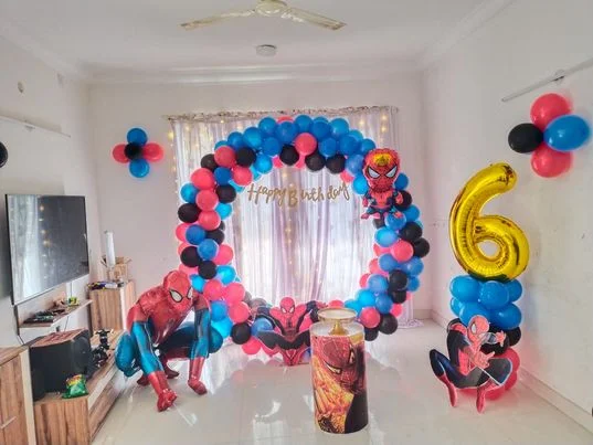 balloon decoration kids birthday decoration Super Hero Spider man Theme Decor 6739