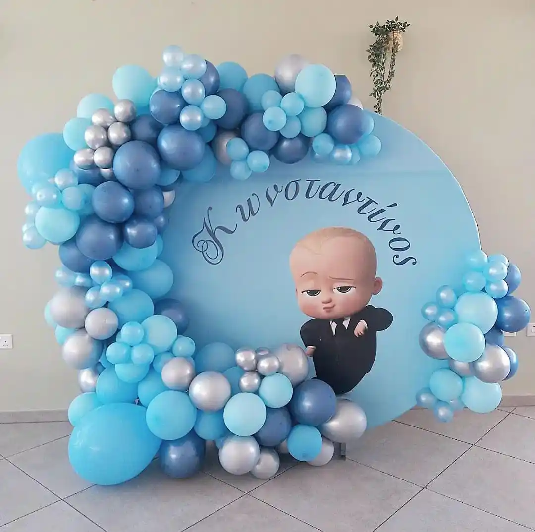 balloon decoration kids birthday decoration Boss Baby Theme Ring Decor 4446