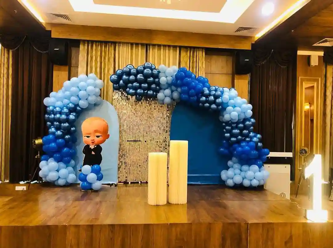 balloon decoration kids birthday decoration Boss Baby Theme Birthday 1st 11607