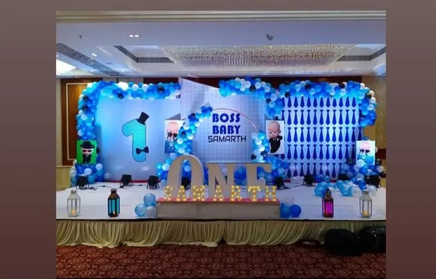 balloon decoration Boss Baby Theme Stage Decor