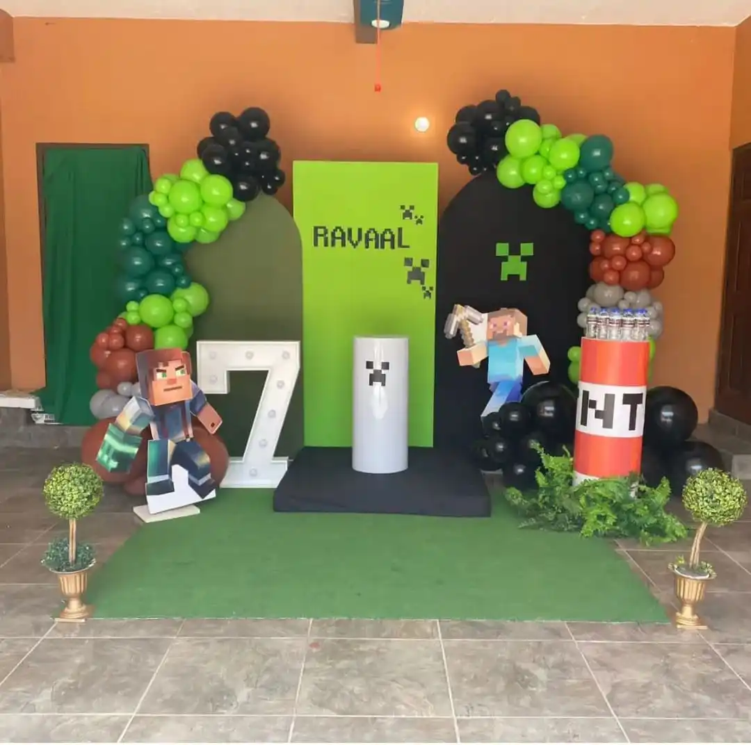 balloon decoration kids birthday decoration Minecraft Birthday Decoration 10822