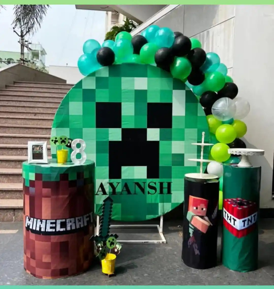 balloon decoration kids birthday decoration Minecraft Ring Decor 8822