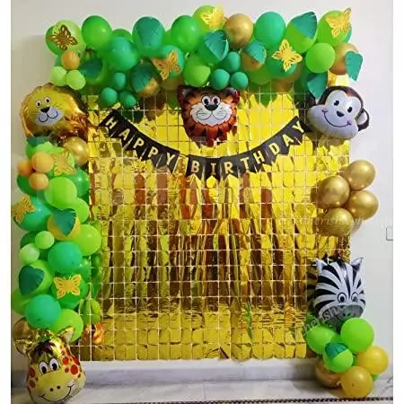Jungle Theme Golden Birthday Decor
