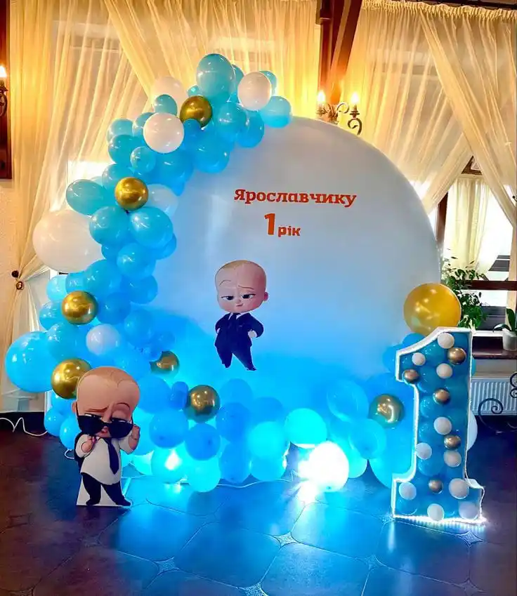 balloon decoration kids birthday decoration Boss Baby Birthday Decor 6002