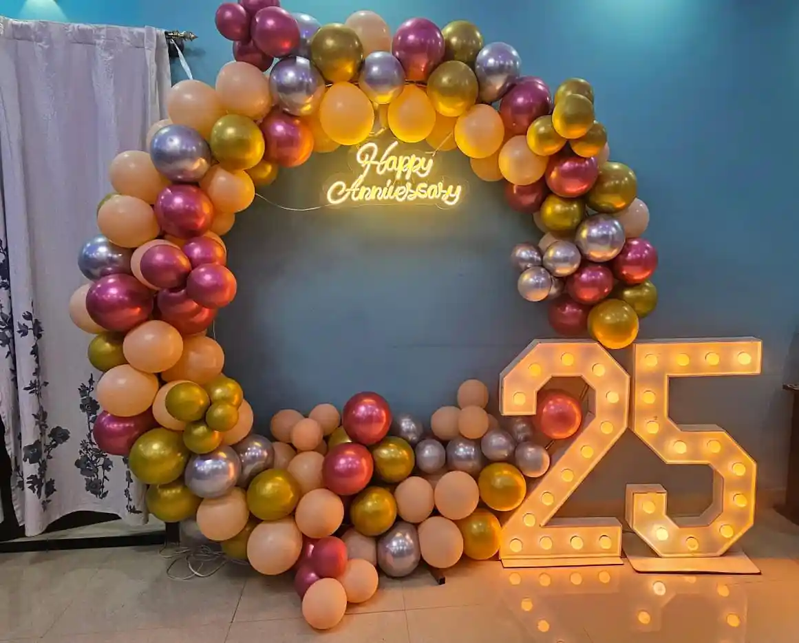 25th Happy Anniversary Decor