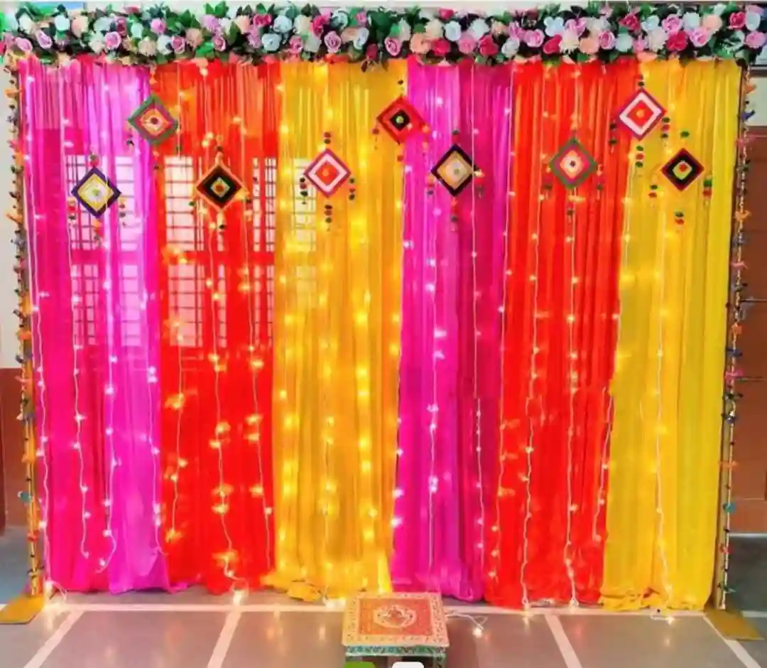 Mehendi Decoration Colorful Theme
