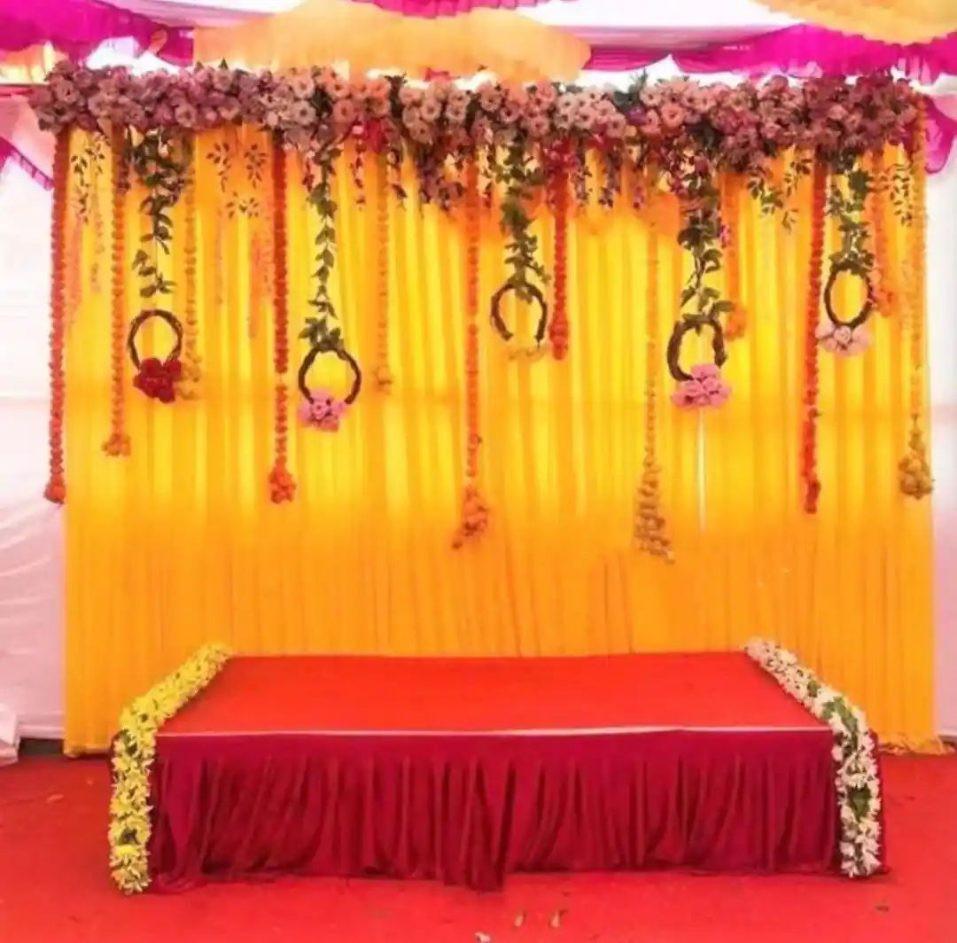balloon decoration Haldi Decoration Stage