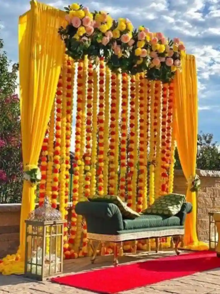 Haldi Decoration Outdoor Look
