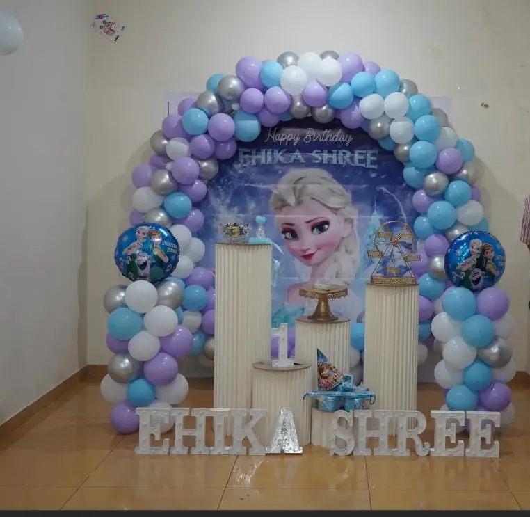 balloon decoration Elsa Theme Stage Decor