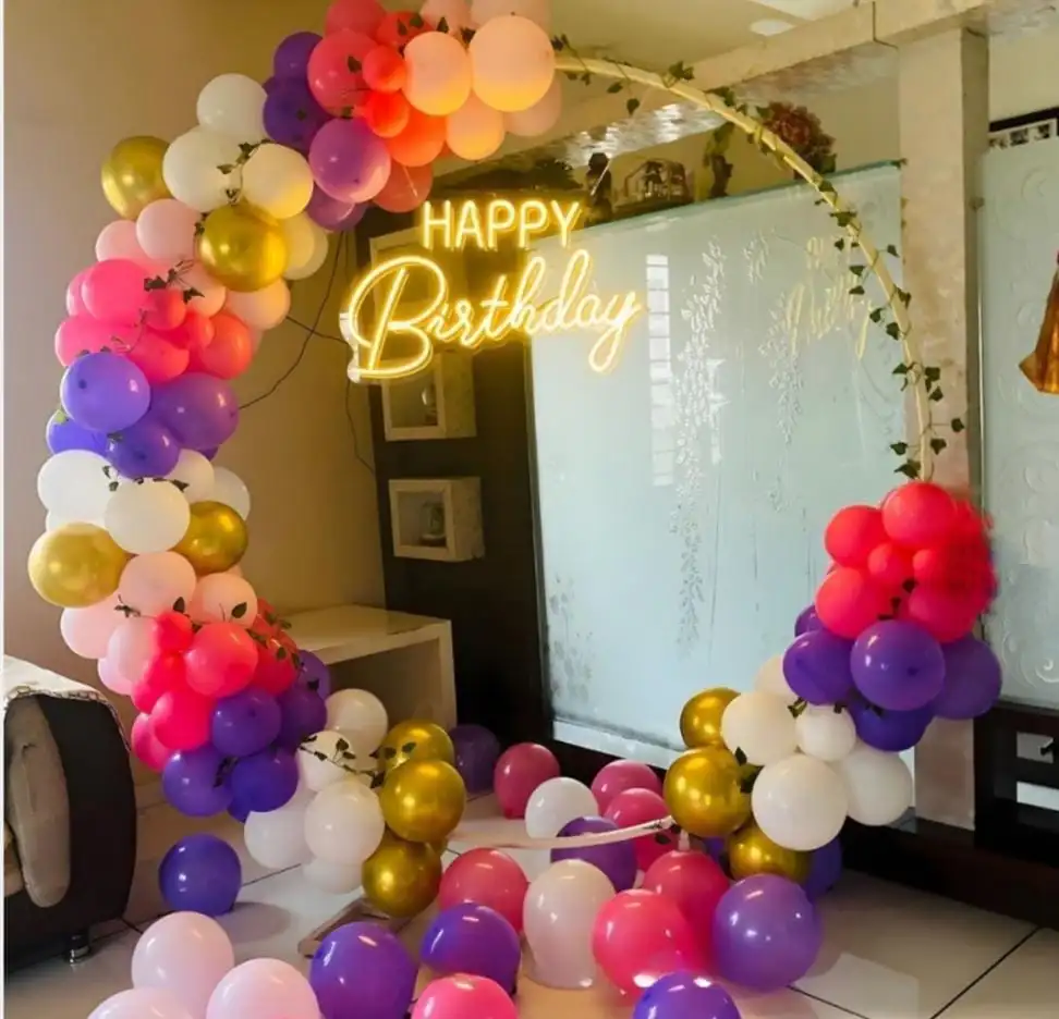 Purple Pink Paradise Balloon Decor