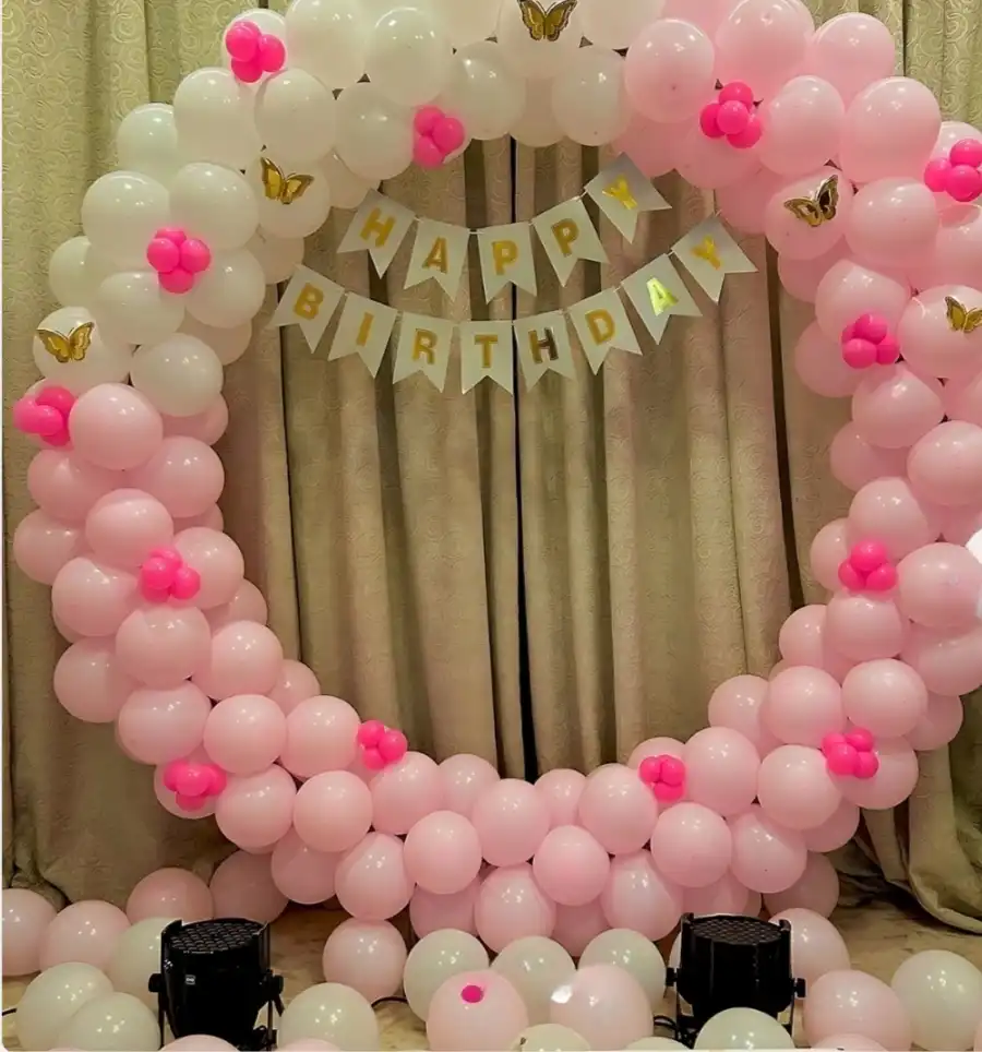 Pink and White Studded Decor