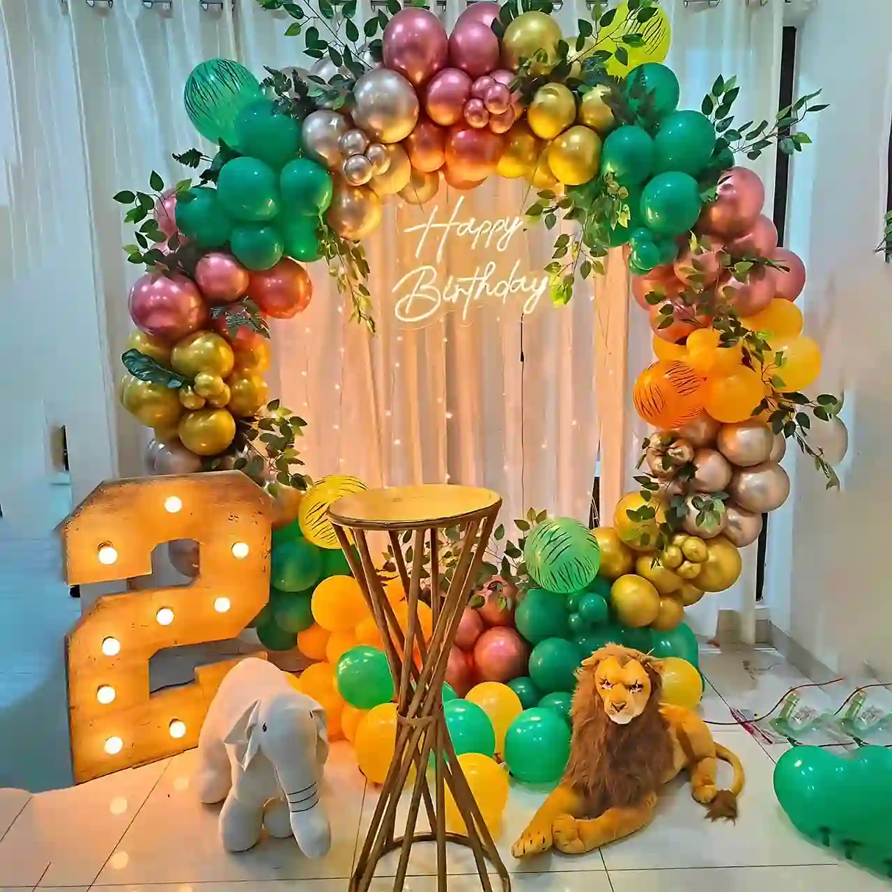 balloon decoration kids birthday decoration Multicolor Stuffed Jungle Decor 7161