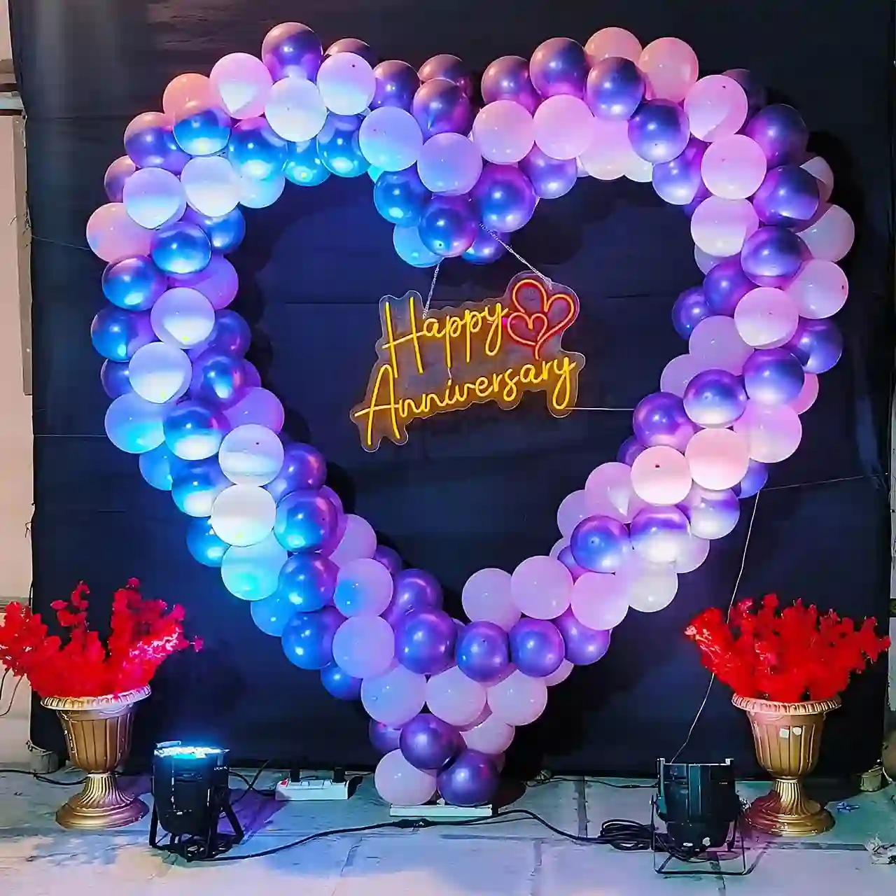 Romantic Heart Balloon Garland Decor