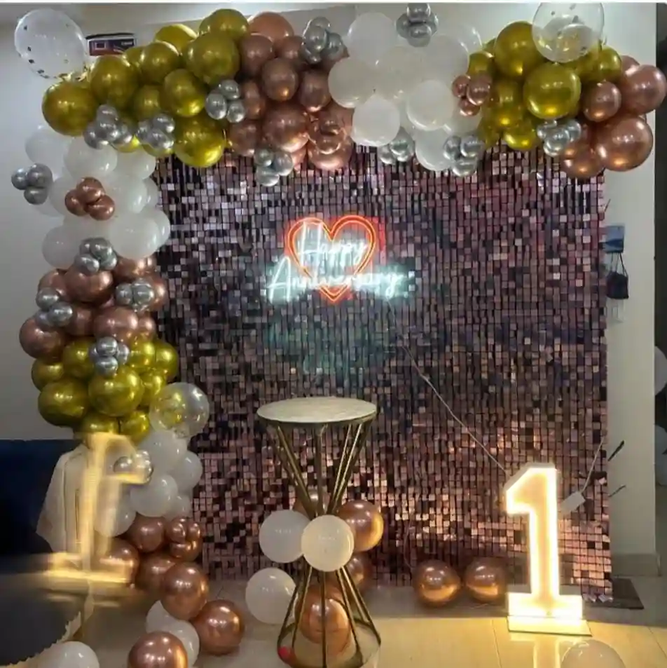 Rose Gold Shimmery Paradise Decor