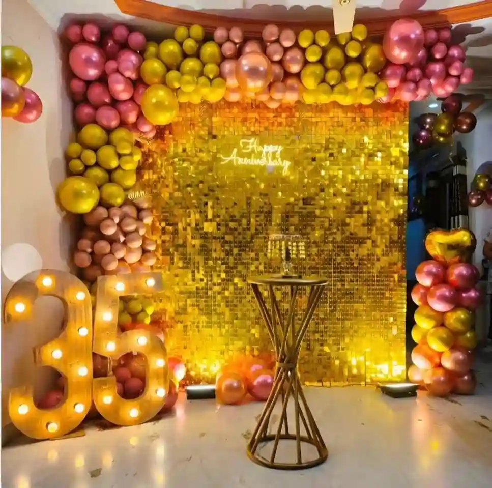 Rose and Gold Heaven Balloon Decor