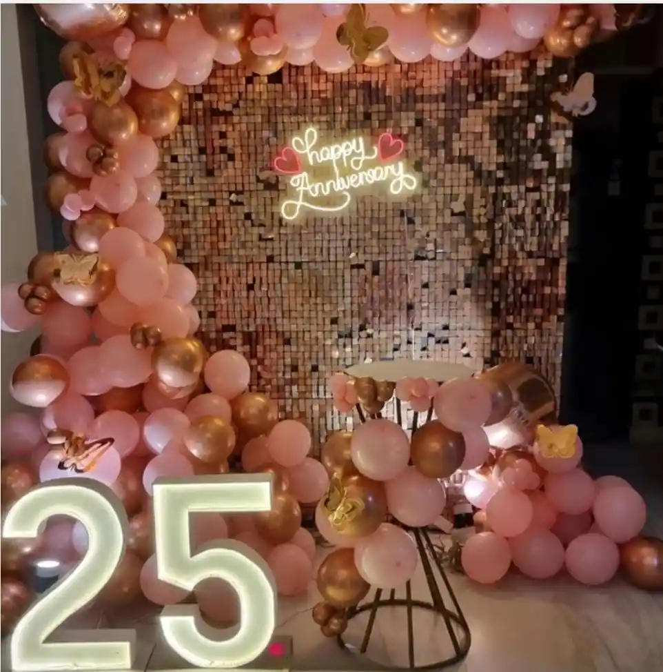Pink Butterfly Graced Balloon Decor