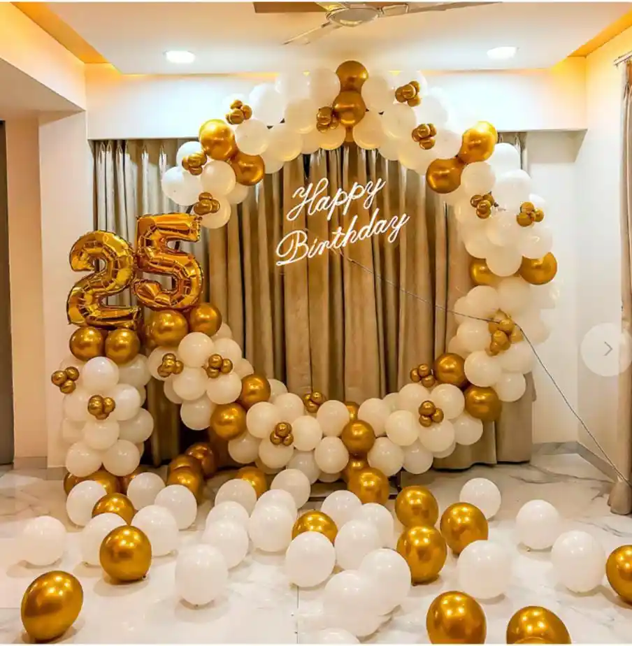balloon decoration Golden White Heavens Gate Balloon Decor