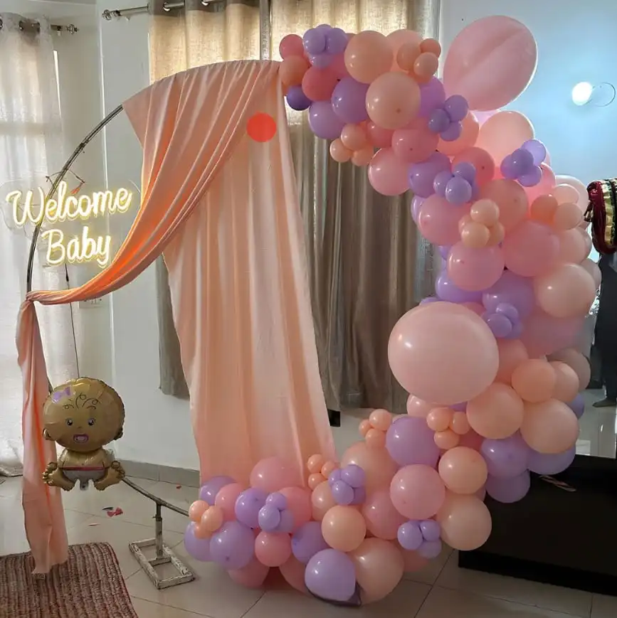 Pastel Pink and Purple Welcome Decor