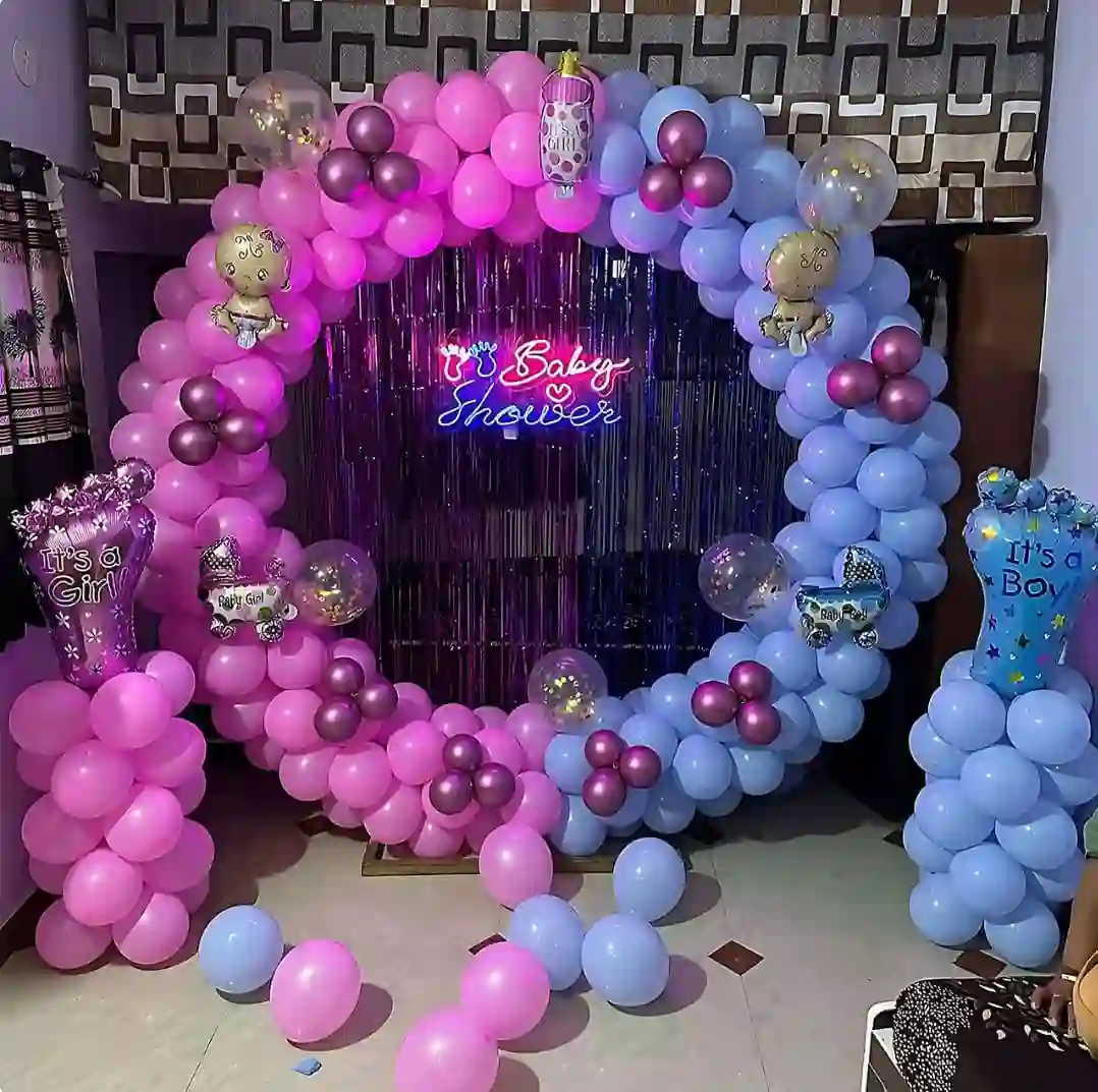 Pink n Blue Baby Gender Reveal Foil Decor