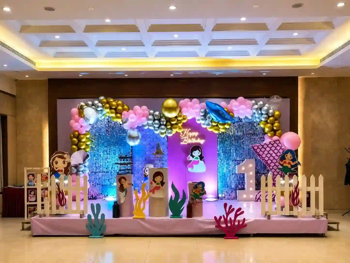 Mermaid Stage Birthday Decoration
