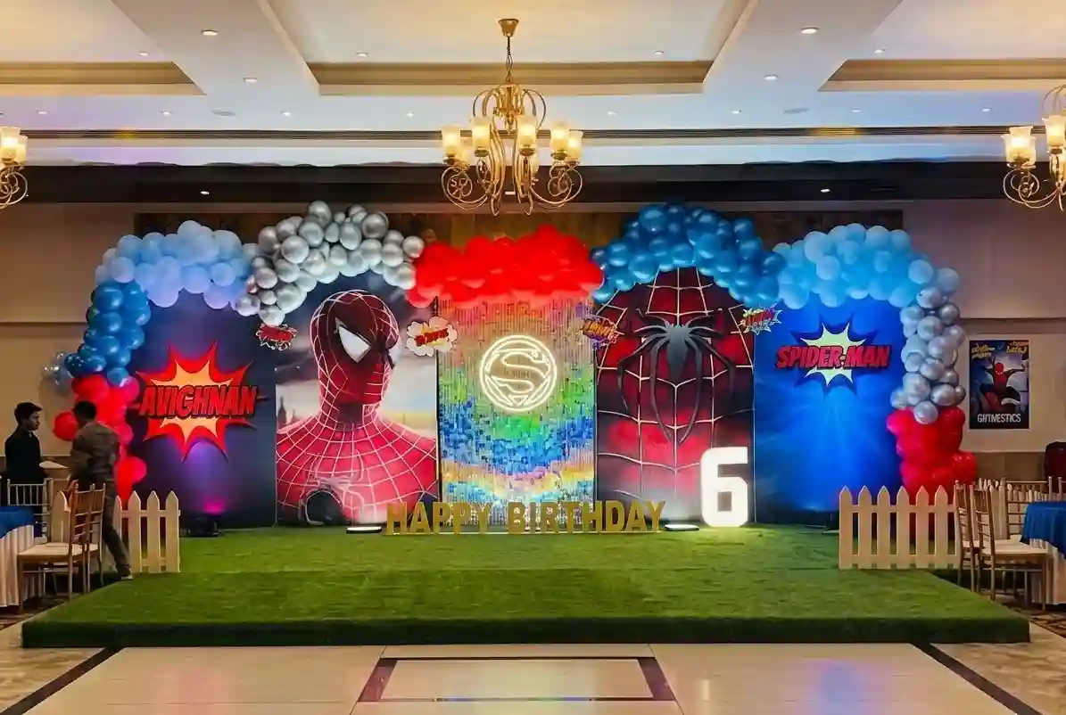Super Hero Spiderman Power Party Birthday Decor